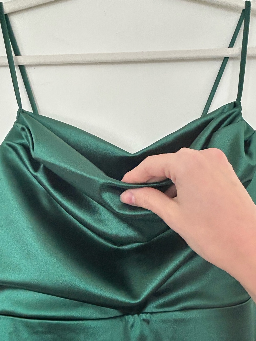 Emerald green evening gown sz L - Picture 6 of 15